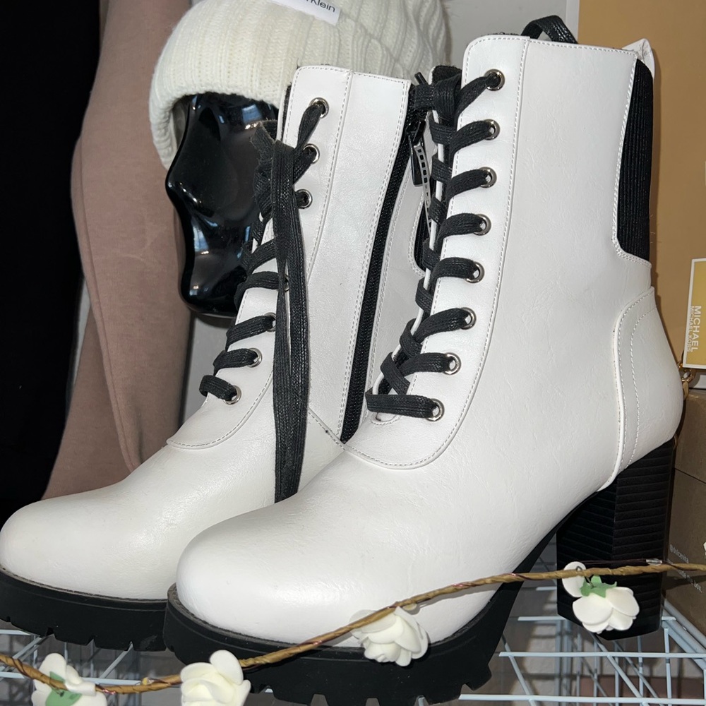 Black and White Boots